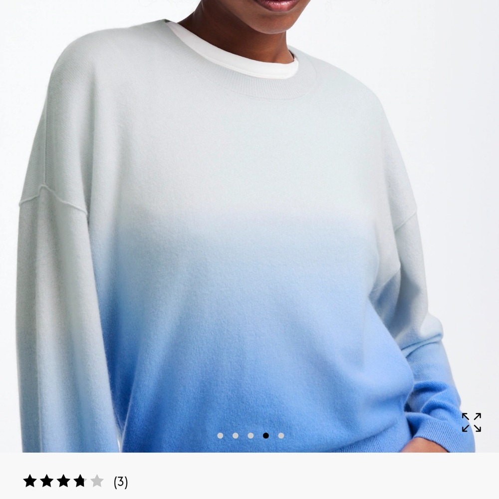 Cashmere Boxy Sweater in Dip Dye
